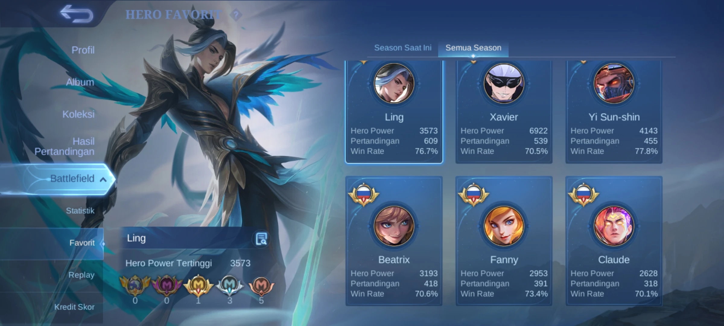 Account ML 536 SKINS