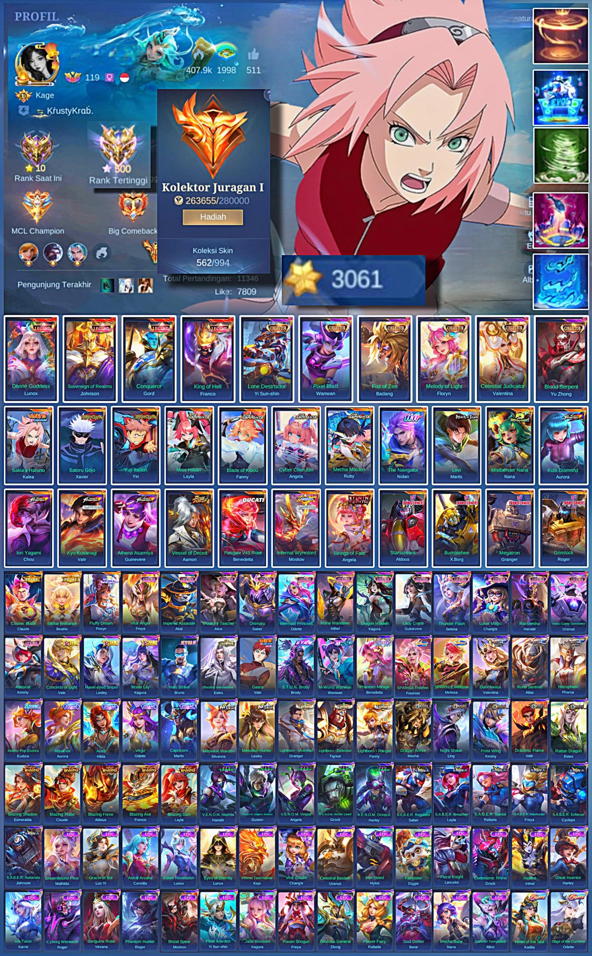 Mobile Legends Account