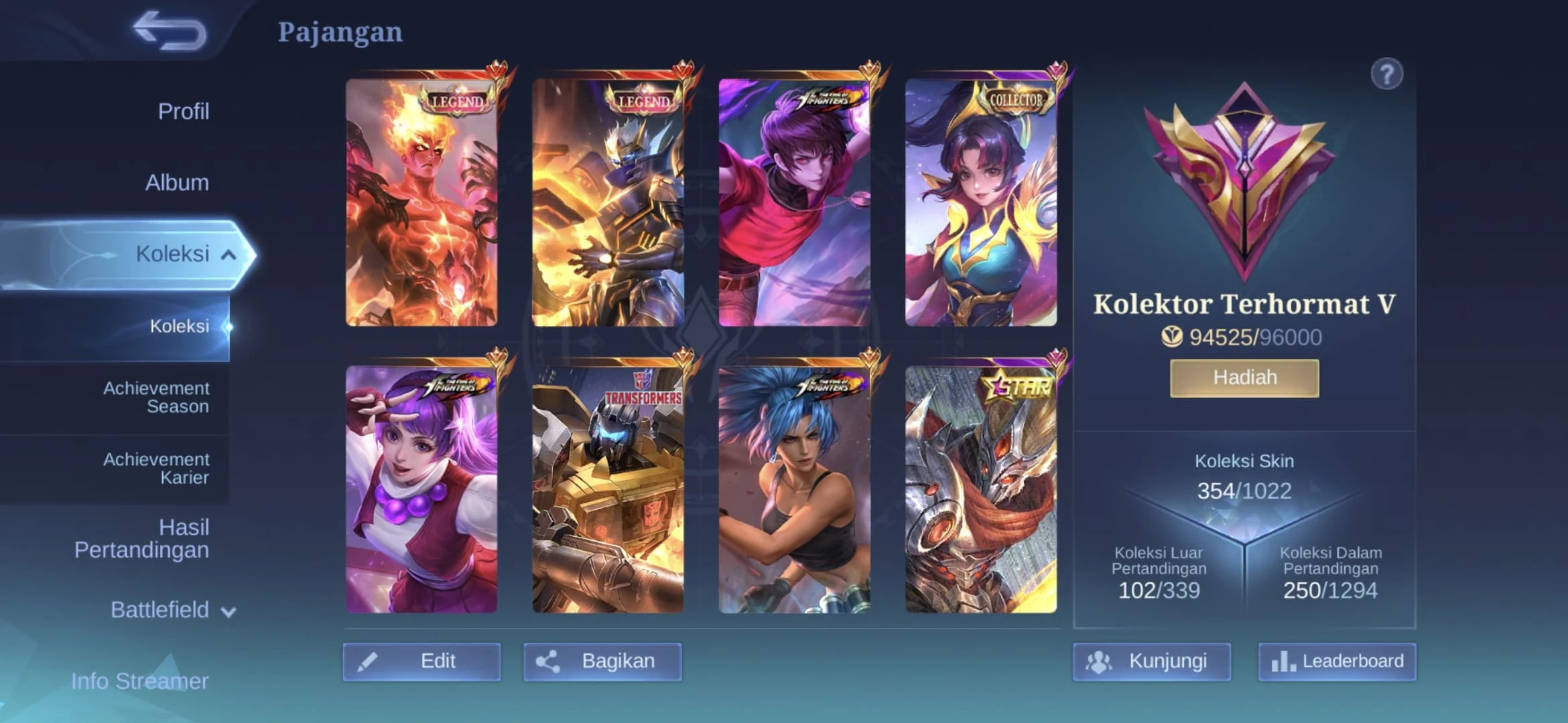 Account sultana mobile legend
