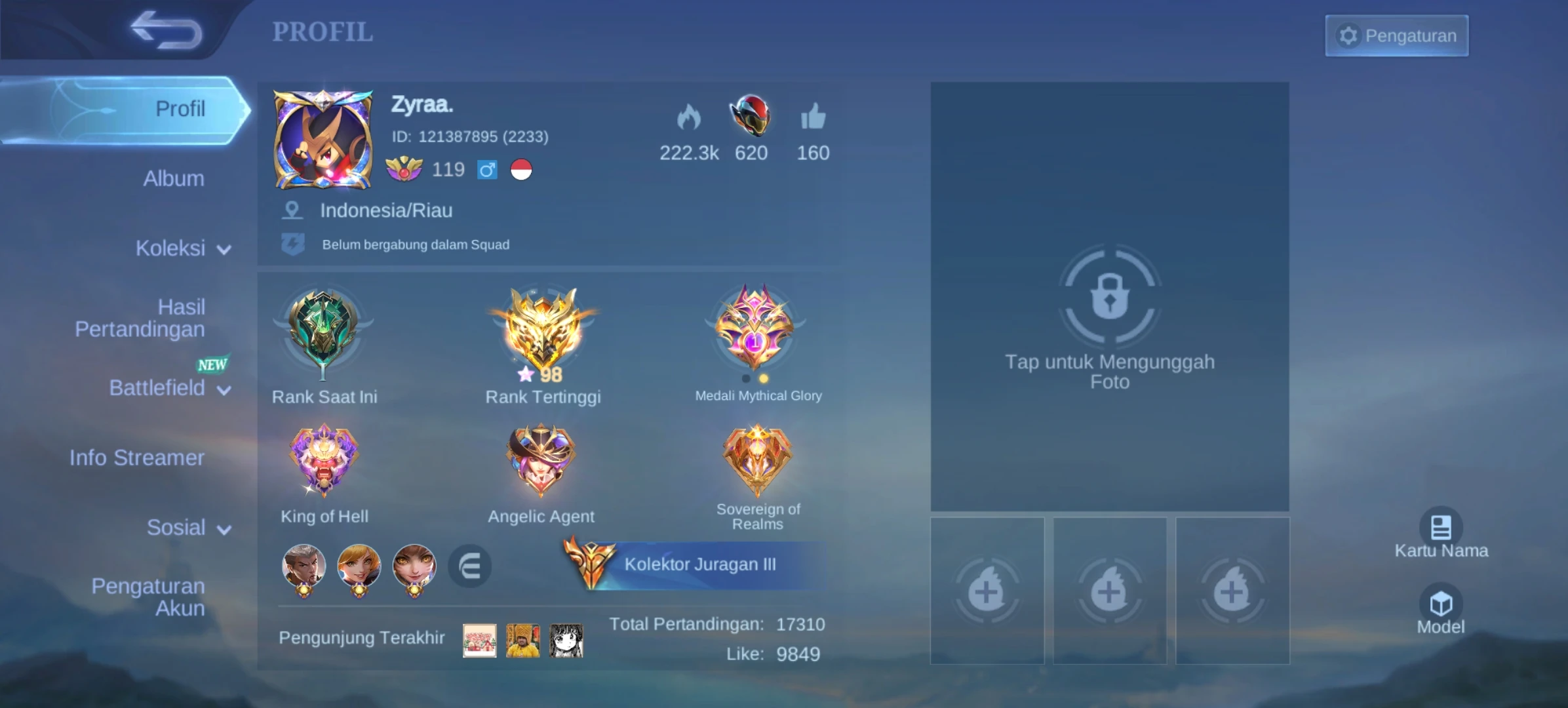 Acount mobile legends